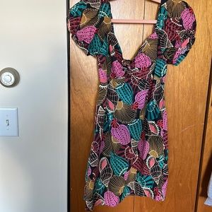 Farm Rio dress putf sleeves